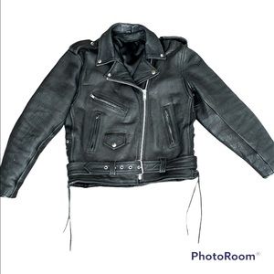 Black Leather Womens Moto Jacket